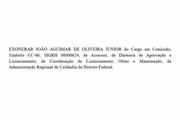 Exoneração foi publicada no Diário Oficial do Distrito Federal (DODF), nesta segunda-feira (28/7)