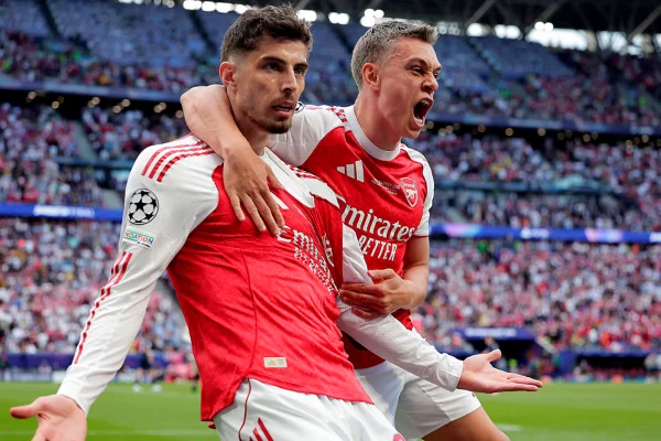 Imagem colorida de Kai Haverz, que abriu o placar para o Arsenal na final da Champions- Metrópoles