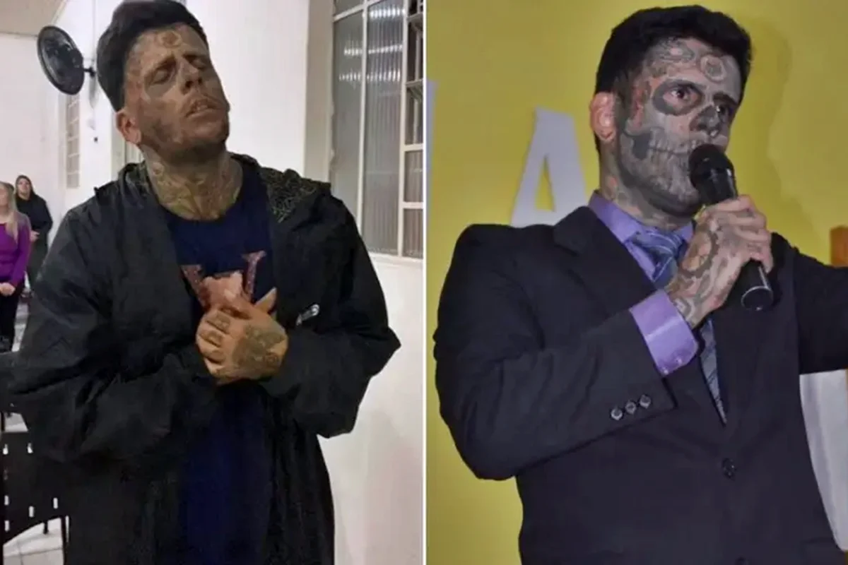 Em 2024, Leandro Souza se converteu e virou missionário Em 2024, Leandro Souza se converteu e virou missionário