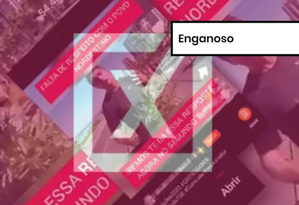 Imagem colorida de postagem enganosa sobre falas de Bolsonaro a eleitores petistas
