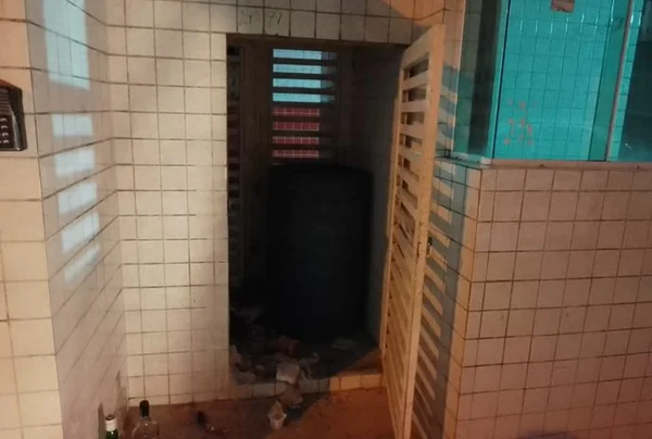 Local onde o feto foi encontrado pelo catador