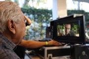 Mauricio de Sousa durante gravações de Mauricio de Sousa - O Filme Mauricio de Sousa durante gravações de Mauricio de Sousa - O Filme