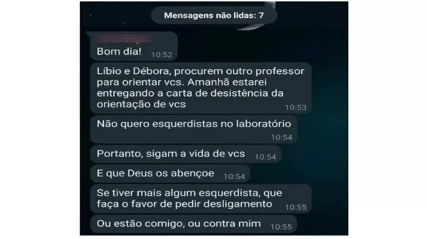 Professora diz que alunos são "esquerdistas"