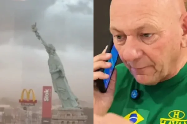 Imagem colorida, "Fato triste", diz Luciano Hang sobre queda da Estátua da Havan no RS - Metrópoles