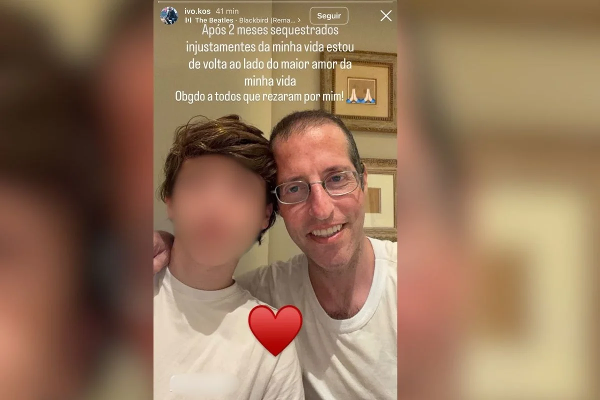 Ivo Kos, preso por agredir esposa, comemora liberdade em foto com filho - imagem 2 Ivo Kos, preso por agredir esposa, comemora liberdade em foto com filho - imagem 2