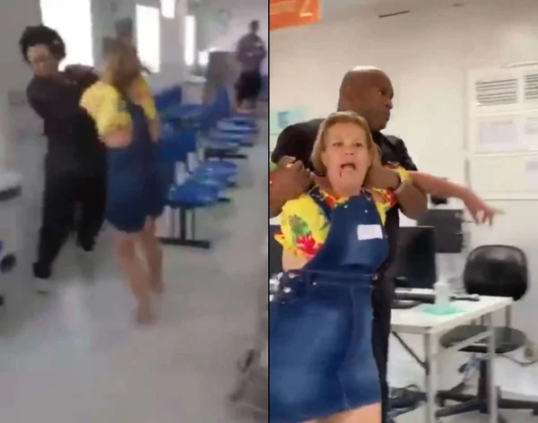Vídeo: mulher faz xingamentos racistas e agride funcionários de UPA
