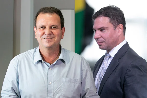 Eduardo paes e Ramagem - montagem sobre fotos