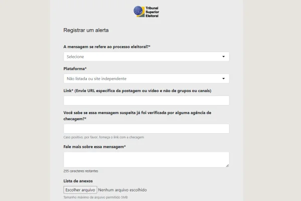 TSE disponibiliza ferramenta para envio de denúncia com notícias falsas