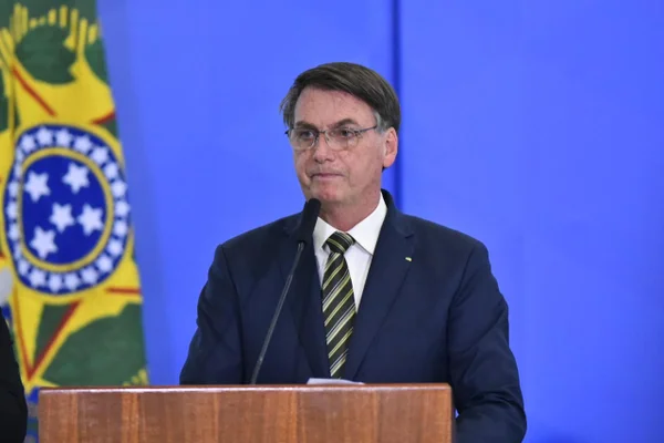 Presidente Bolsonaro durante a posse