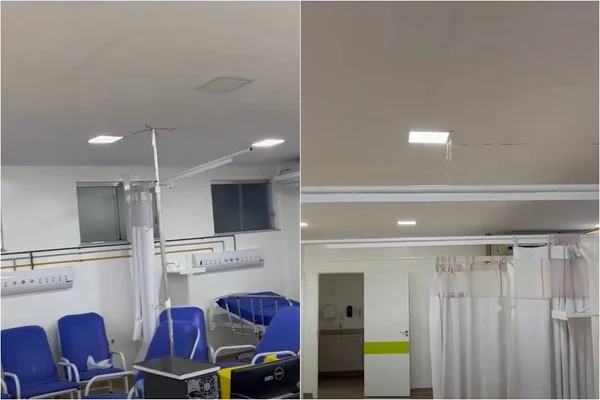 Fotos coloridas de alagamento em UTI de hospital infantil em Roraima - Metrópoles