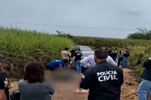 Imagem colorida de uma cena de crime na Paraíba
