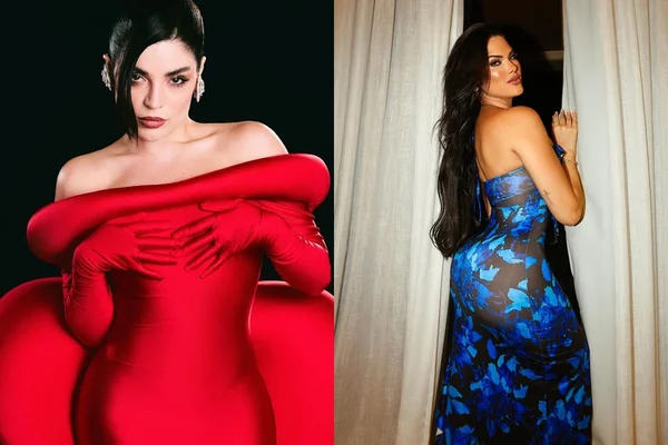 Montagem com fotos coloridas de Gkay e Emily Garcia - Metrópoles
