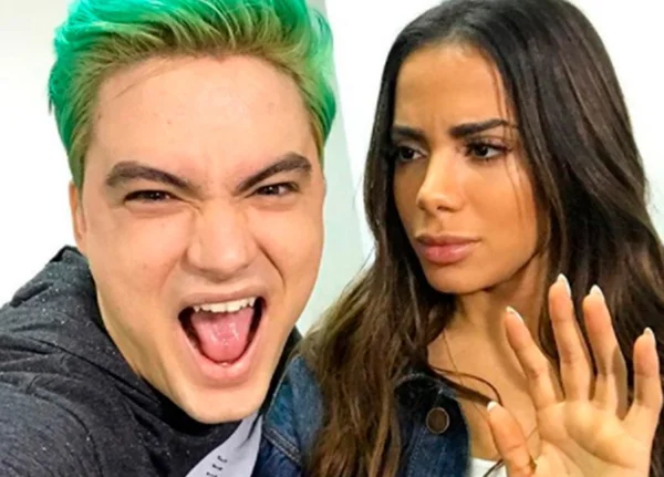 Felipe Neto e Anitta montagem