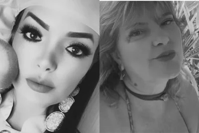 Maquiadora Roseli Fernandesde Oliveira Romeiro (esquerda) e Isabel Cristina Oyama Jacinto Gonzaga (direita)