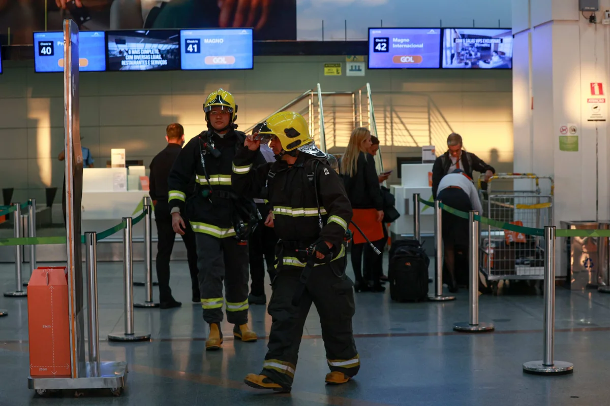 Sete pessoas são socorridas após vazamento de gás no Aeroporto de Brasília - imagem 3 Sete pessoas são socorridas após vazamento de gás no Aeroporto de Brasília - imagem 3