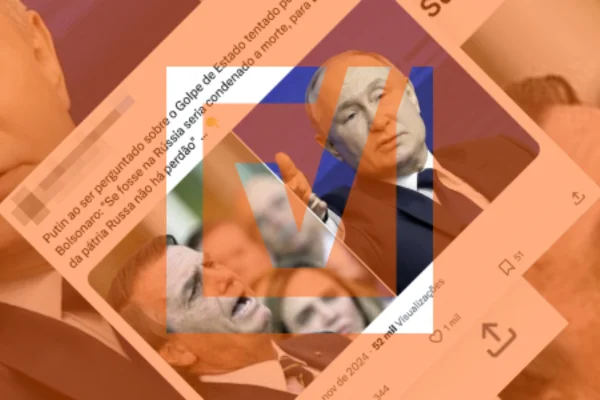 Print de post que faz sátira sobre Putin condenar Bolsonaro à morte na Rússia. - Metrópoles