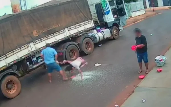 goias mulher agredida por caminhoneiro