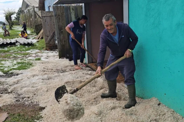 Morador de SC após tempestade de granizo.