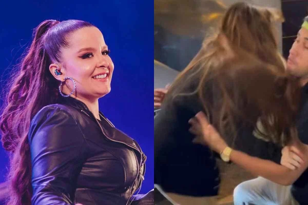Maiara tropeça, quase cai em show e vira meme: “Nada me derruba”