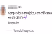Print dos comentários no perfil de Iza sobre o comportamento de Yuri Lima