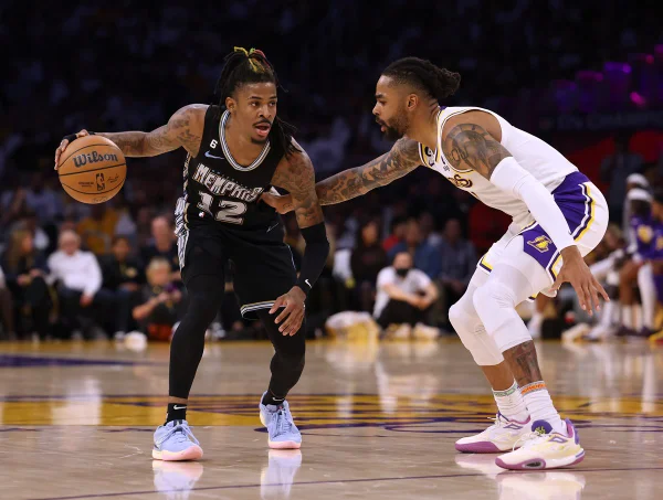 NBA: D’Angelo Russell, dos Lakers, faz provocação a Ja Morant; assista