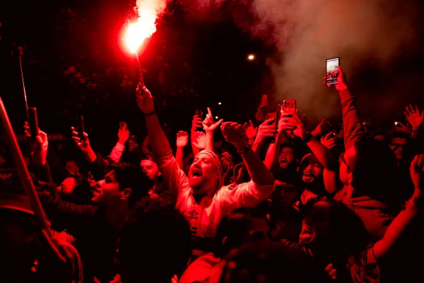 Imagem colorida da torcida do Flamengo