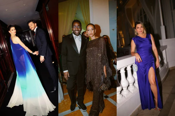 Foto colorida. Montagem com famosos. Camila Queiroz, Klebber Toledo, Lazaro Ramos, Tais Araújo e Flavia Alessandra - Metrópoles