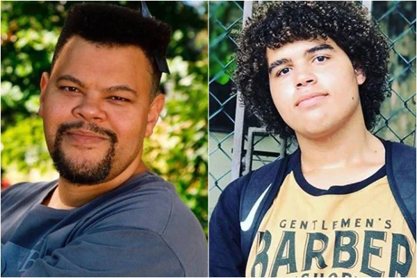 Babu Santana e o filho Carlos
