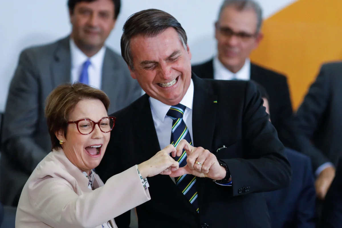 Senadora Tereza Cristina e ex-presidente Jair Bolsonaro Senadora Tereza Cristina e ex-presidente Jair Bolsonaro