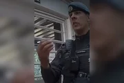 Tenente Ronald Camacho na Emei Antônio Bento, após criança desenhar orixá Tenente Ronald Camacho na Emei Antônio Bento, após criança desenhar orixá