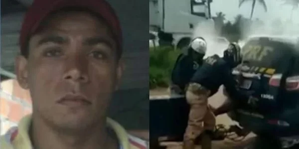 Imagem colorida, vítima do assassinato e ao lado imagem do ocorrido - Metrópoles