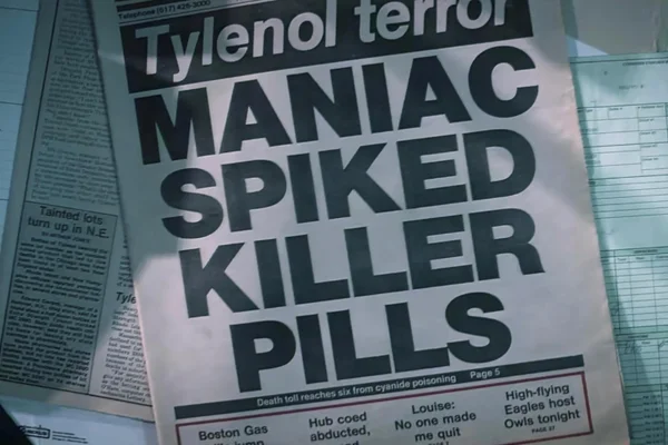 Foto colorida de documentário sobre o Tylenol