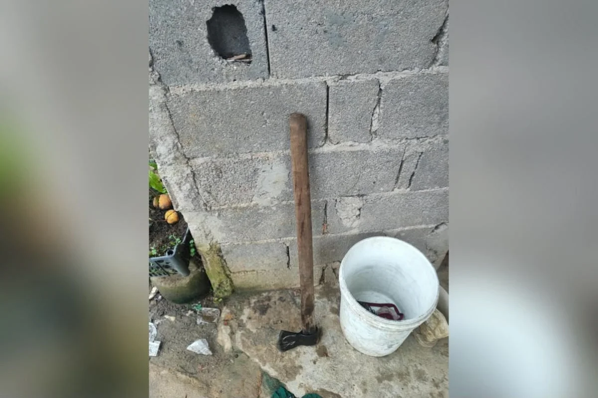 Machado, que teria sido usado no crime, foi apreendido Machado, que teria sido usado no crime, foi apreendido