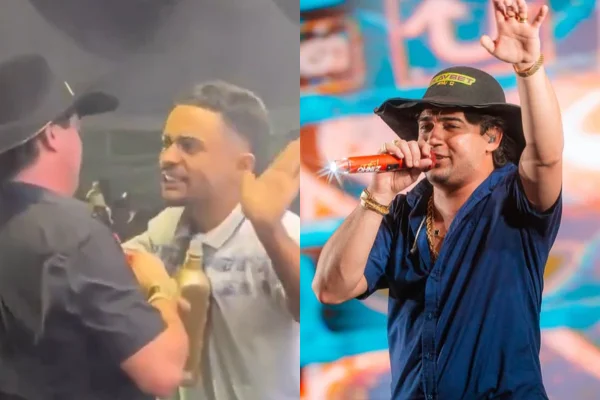 Homem invade palco, ameaça agredir Natanzinho Lima e cantor reage