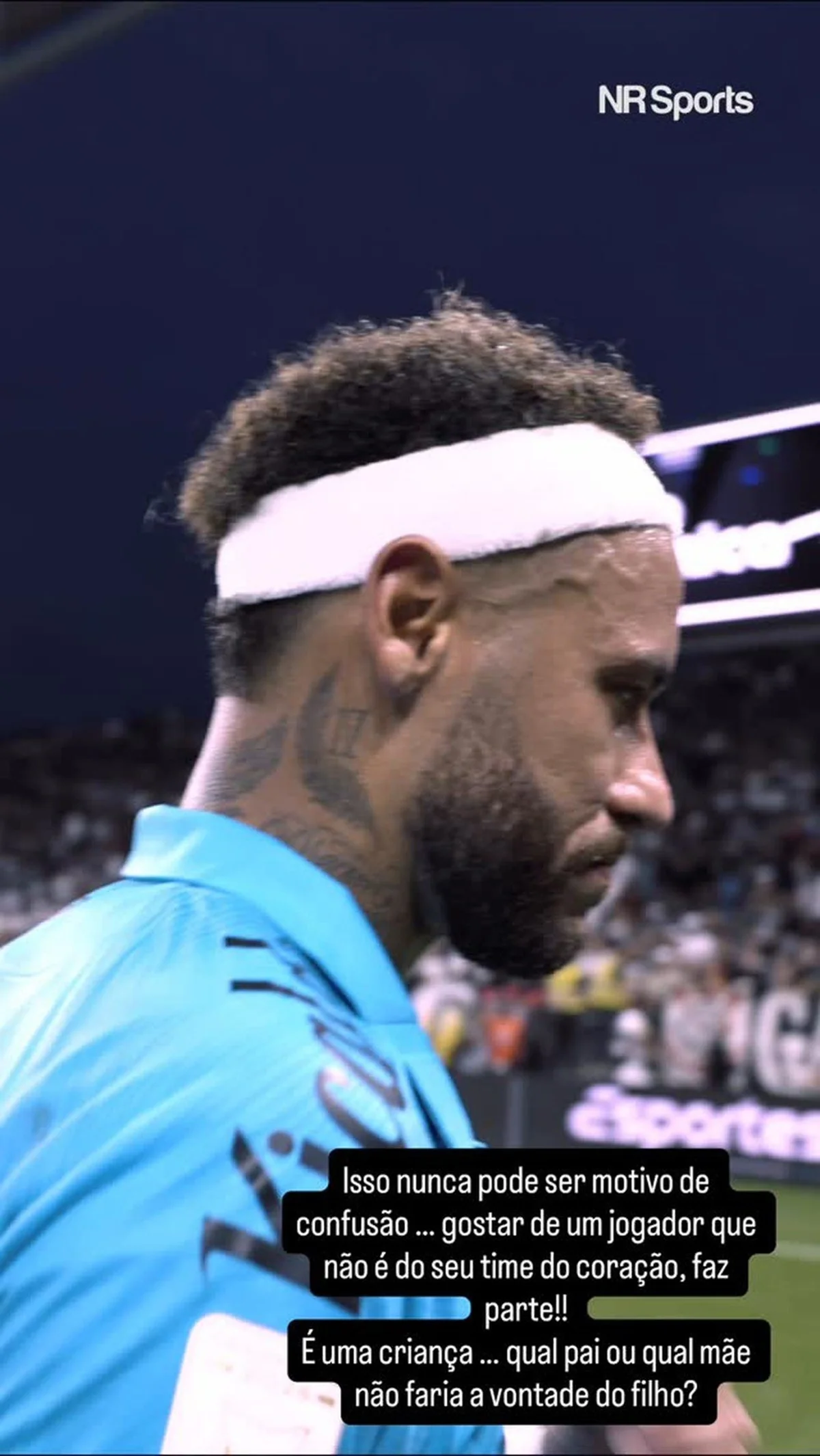 Neymar Jr. sai em defesa de criança corintiana hostilizada pela torcida - imagem 1 Neymar Jr. sai em defesa de criança corintiana hostilizada pela torcida - imagem 1