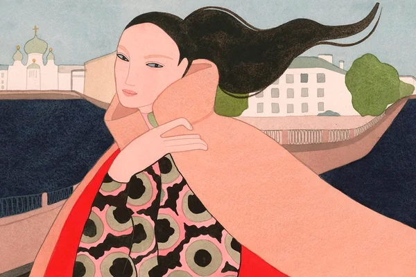 Ilustração de Kelly Beeman para Travel Book da Louis Vuitton sobre São Petersburgo