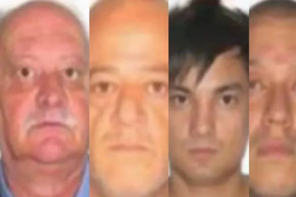 Colagem de quatro fotos, uma ao lado da outra, de homens brancos - Metrópoles