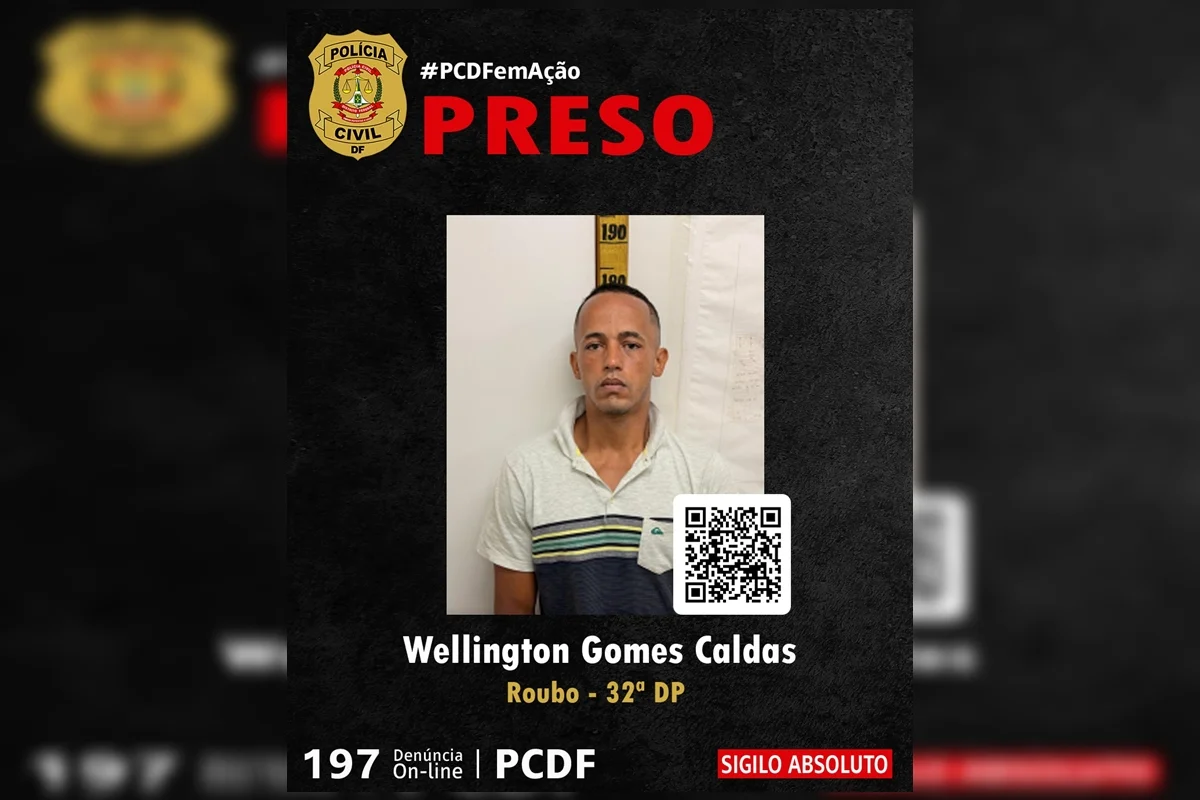 Homem que cometeu 45 roubos é preso no DF