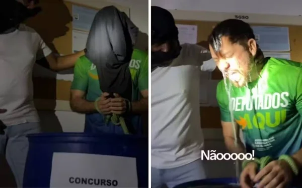 imagem colorida deputado de goias bruno peixoto simula tortura em vídeo