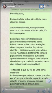 A decisão ocorre após ex-namorada revelar abusos de Hot em relacionamento A decisão ocorre após ex-namorada revelar abusos de Hot em relacionamento