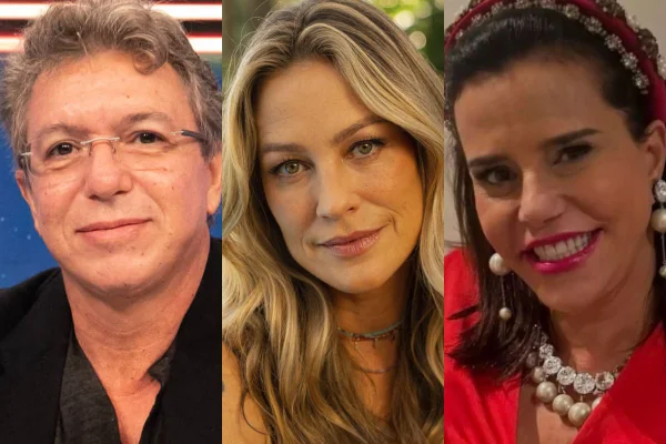 Montagem colorida de Boninho Luana Piovani e Narcisa - Metrópoles