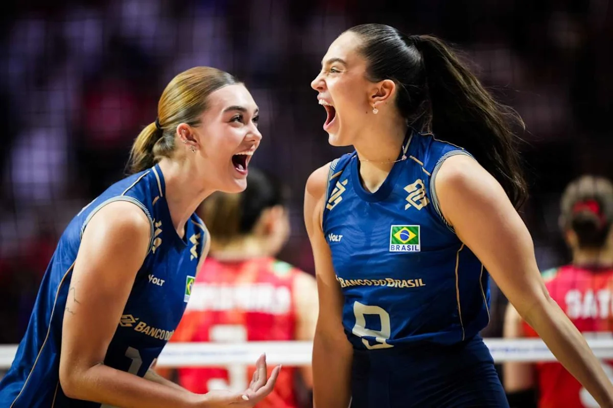 Vôlei: Brasil vence o Japão e fica a uma vitória da fase final da VNL - imagem 1 Vôlei: Brasil vence o Japão e fica a uma vitória da fase final da VNL - imagem 1