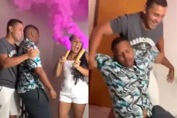 Pai desmaia em chá revelação e viraliza: “Uma menina?”