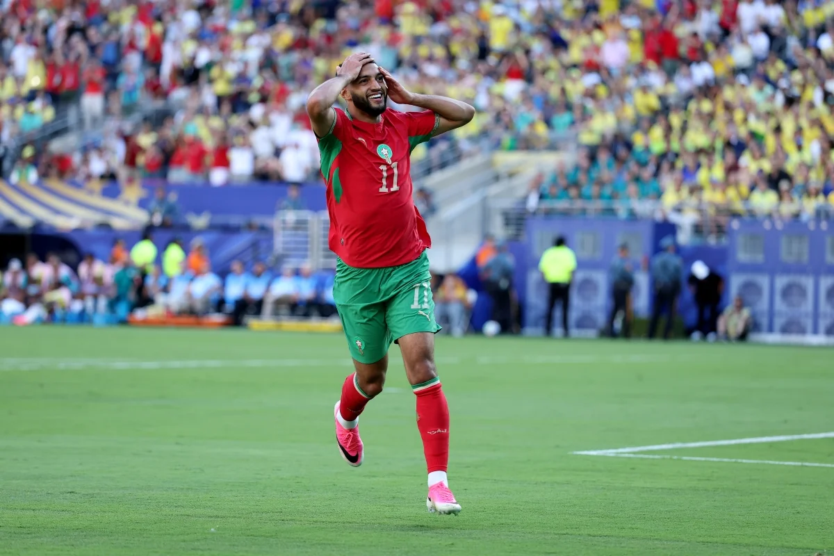 Saibari abre o placar para o Marrocos diante do Brasil Saibari abre o placar para o Marrocos diante do Brasil