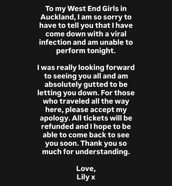 Lily Allen cancela show após diagnóstico de infecção viral: “Arrasada” - destaque galeria