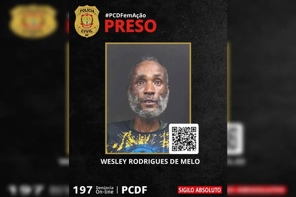 Foto colorida divulgada pela PCDF para buscar por novas vítimas do suspeito