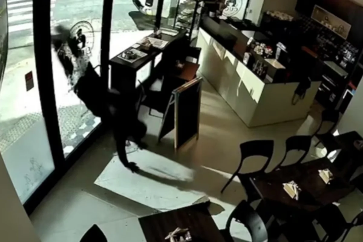 Assaltante dá cabeçadas e invade cafeteria recém-inaugurada na Argentina