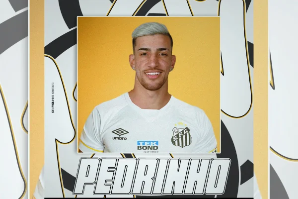 Imagem colorida de Pedrinho, novo atacante do Santos acusado de agredir ex-namorada- Metrópoles