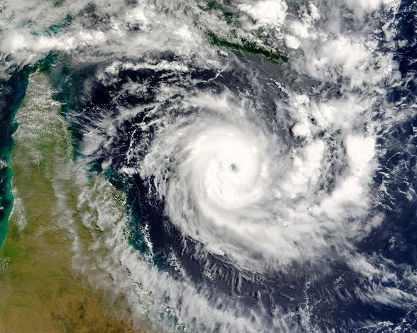 imagem de satélite de um ciclone