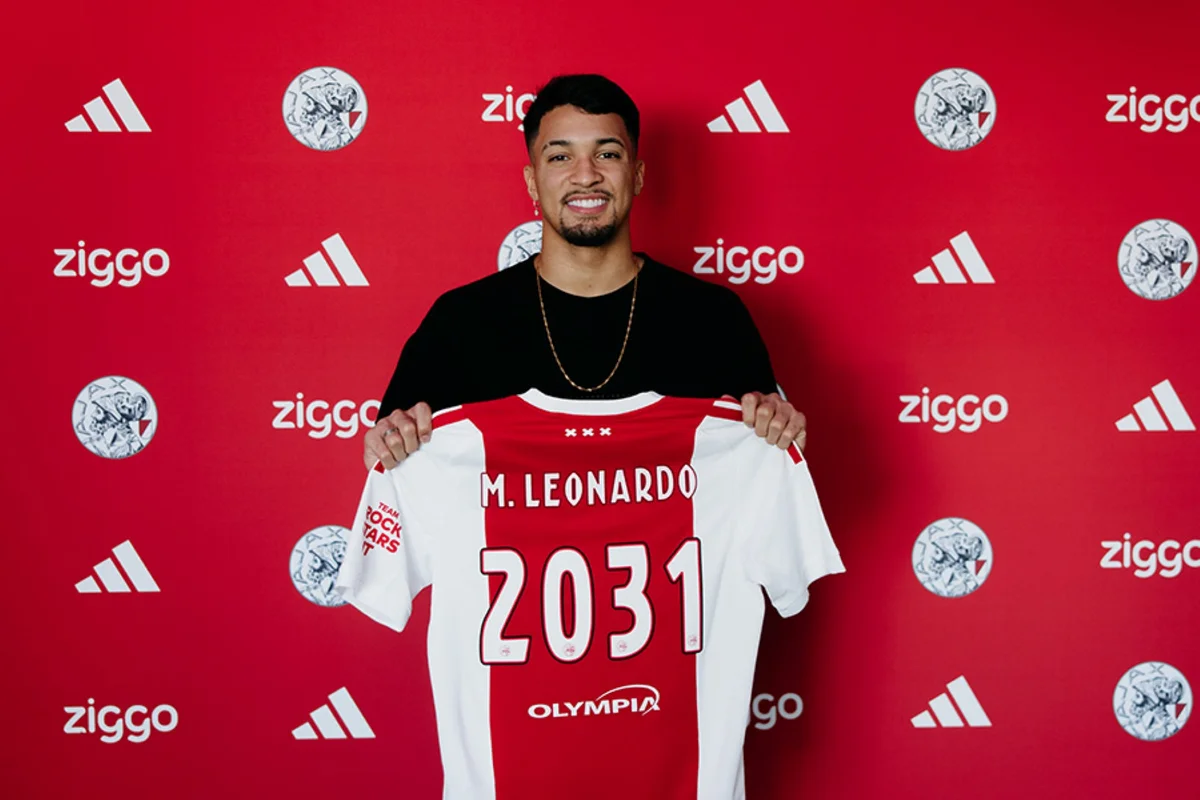 Contrato de Marcos Leonardo com o Ajax é válido até 2031. Contrato de Marcos Leonardo com o Ajax é válido até 2031.